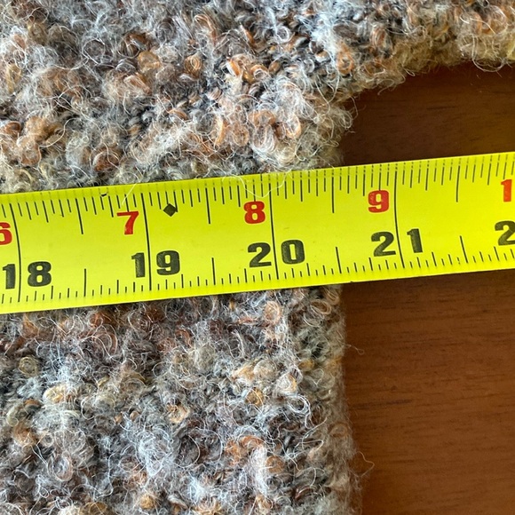 Cynthia Rowley | Tan/Neutral Stripe Cozy Girl Nubby Button-Down Cardigan Sz Med - Picture 11 of 11